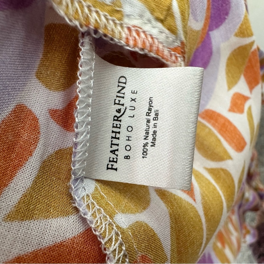 FEATHER & FIND FLORAL PRINTED RUFFLE WRAP MAXI DRESS - Picture 14 of 15
